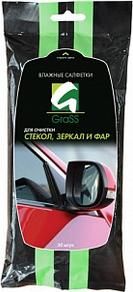 Влажные салфетки для очистки стекол, зеркал и фар Grass Влажные салфетки для очистки стекол, зеркал и фар Grass