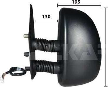 ALKAR Зеркало заднего вида CITROEN JUMPER/FIAT DUCATO/PEUGEOT BOXER02-06 пр.мех.130mm (1325628080, 9257961)