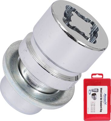 Anmax S030906 Комплект гаек-секреток M12×1.5, 35 мм, комплект 4+2, пресс/шайба, ключ 19×21 мм