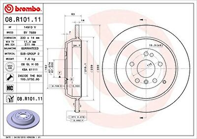 AP 14913 V тормозной диск на MERCEDES-BENZ M-CLASS (W164)