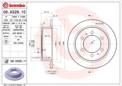 AP 14955 тормозной диск на SSANGYONG MUSSO (FJ)