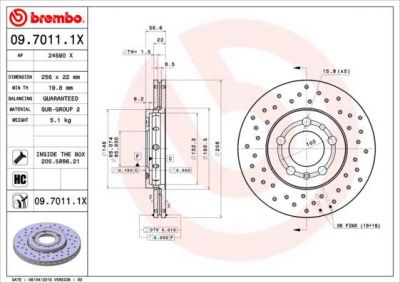 AP 24690 X тормозной диск на SKODA OCTAVIA (1U2)