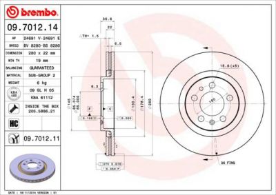 AP 24691 E тормозной диск на SKODA OCTAVIA Combi (1U5)