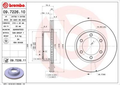 AP 24709 тормозной диск на TOYOTA LAND CRUISER 90 (_J9_)