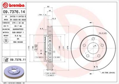 AP 24733 V тормозной диск на PONTIAC TRANS SPORT