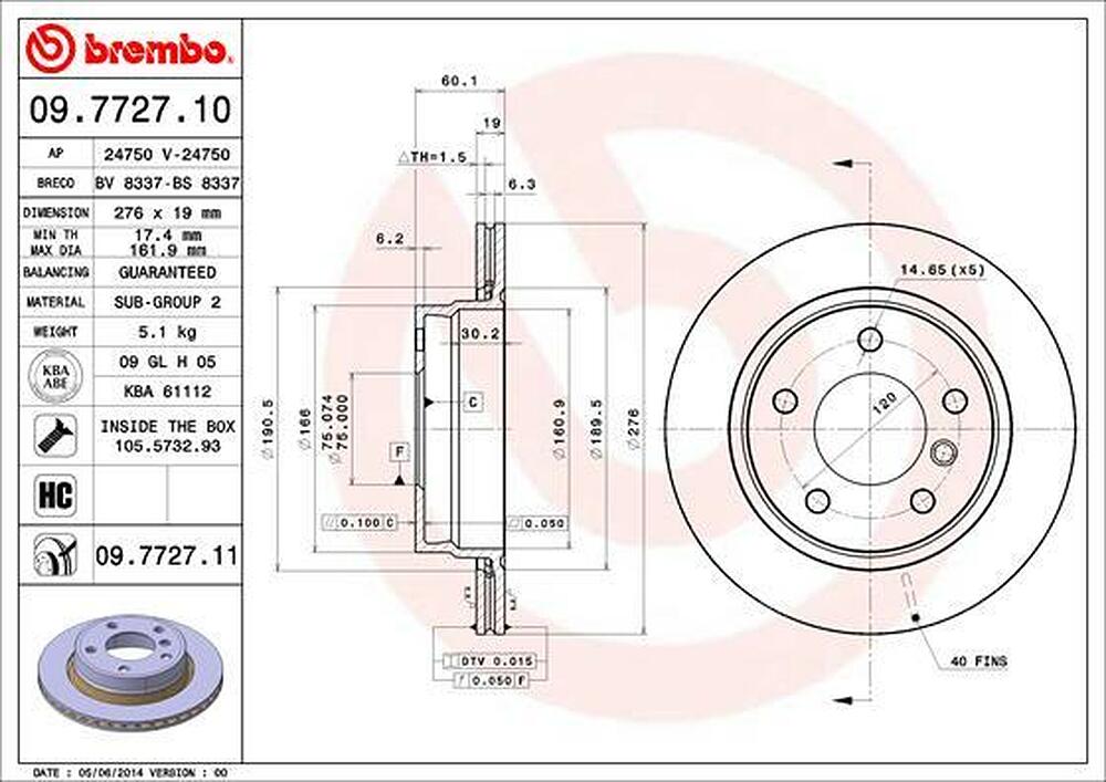 AP 24750 V тормозной диск на 3 купе (E46)