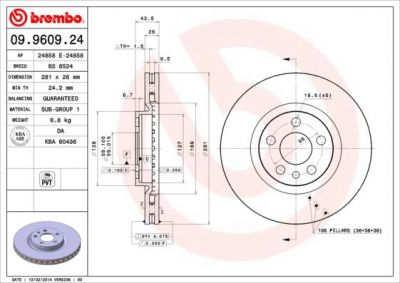 AP 24858 E тормозной диск на PEUGEOT EXPERT фургон (222)