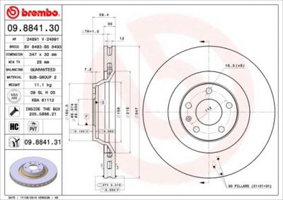 AP 24891 тормозной диск на AUDI A6 Allroad (4FH, C6)