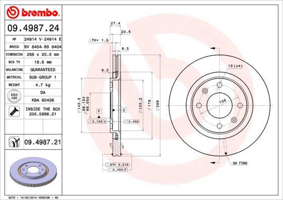 AP 24914 V тормозной диск на PEUGEOT PARTNER фургон (5)