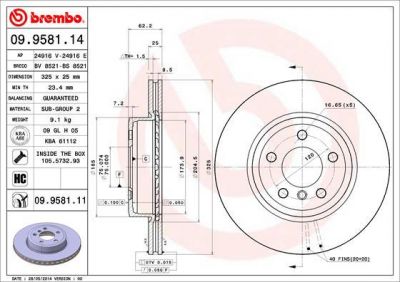 AP 24916 V тормозной диск на X3 (E83)
