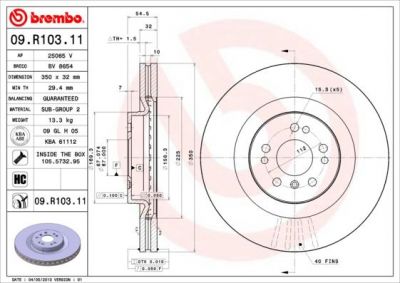 AP 25065 V тормозной диск на MERCEDES-BENZ M-CLASS (W164)