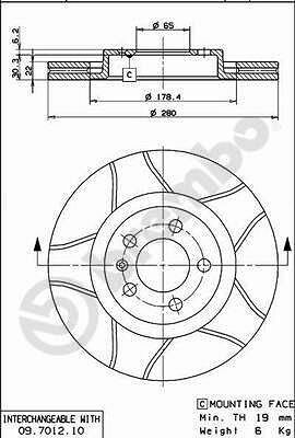 AP X 24691 тормозной диск на SKODA OCTAVIA Combi (1U5)