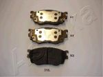 Ashika 50-03-318 комплект тормозных колодок, дисковый тормоз на MAZDA 626 V Hatchback (GF)