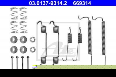 ATE 03.0137-9314.2 комплектующие, тормозная колодка на CHEVROLET SPARK (M300)