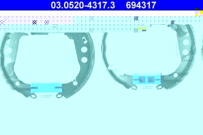 ATE 03.0520-4317.3 комплект тормозных колодок на TOYOTA YARIS VERSO (_NLP2_, _NCP2_)