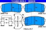 ATE 13.0460-5636.2 комплект тормозных колодок, дисковый тормоз на HYUNDAI H-1 Cargo (TQ)