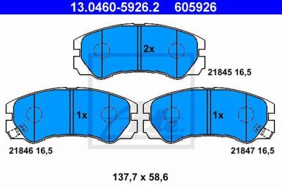 ATE 13.0460-5926.2 Колодки OPEL FRONTERA WVA21845