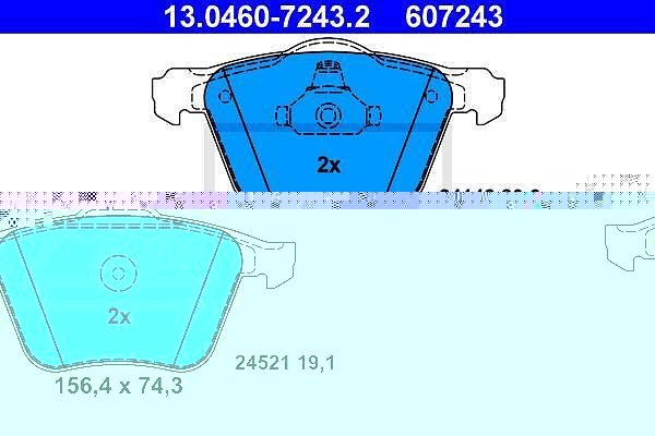 ATE 13046072432 КОЛОДКИ ТОРМ FRD S-MAX VOLV S60 II/S80 II/V70 III 06/10->>