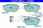 ATE 13.0470-3983.2 комплект тормозных колодок, дисковый тормоз на FIAT STILO (192)