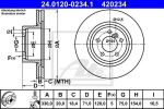 ATE 24-0120-0234-1 Диск торм.зад.вент.[330x20] 5 отв.(min 2)