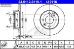 ATE 24.0112-0116.1 Диски торм.RENAULT LOGAN 1.4-1.6 2004=> (238x12)