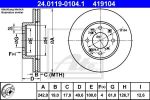ATE 24.0119-0104.1 тормозной диск на HONDA ACCORD III (CA)
