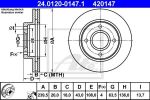ATE 24.0120-0147.1 тормозной диск на FORD FIESTA фургон (FVD)