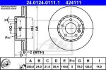 ATE 24.0124-0111.1 тормозной диск на OPEL OMEGA A (16_, 17_, 19_)