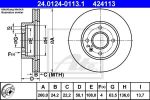 ATE 24.0124-0113.1 тормозной диск на FORD SIERRA (GBG, GB4)