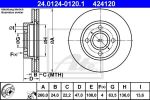 ATE 24.0124-0120.1 Диск торм. пер. Ford Mondeo I, II, Scorpio II (02.93-11.00)