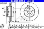 ATE 24.0128-0155.1 Диски торм.Mercedes W204/W212 C200-E250 2007=> (295x28)