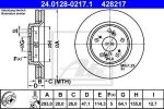 ATE 24.0128-0217.1 Диск торм. пер. Honda CR-V III