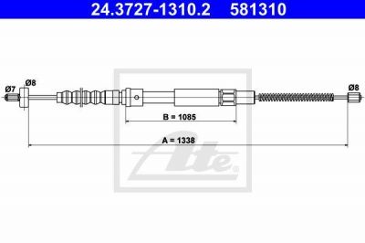 ATE 24.3727-1310.2 трос, стояночная тормозная система на VOLVO 460 L (464)
