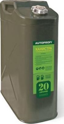 Канистра стальная AUTOPROFI, вертикальная, антикоррозийное покрытие, горловина с навинчив. крышкой, 20 литров, 1/4