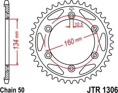 BIKE ALERT Звезда цепного привода (JTR 1306 41)