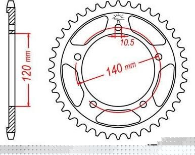 BIKE ALERT Звезда цепного привода (JTR 1792 47)