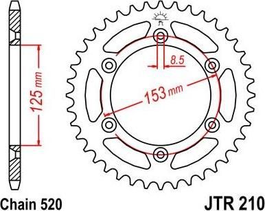 BIKE ALERT Звезда цепного привода (JTR 210 48)