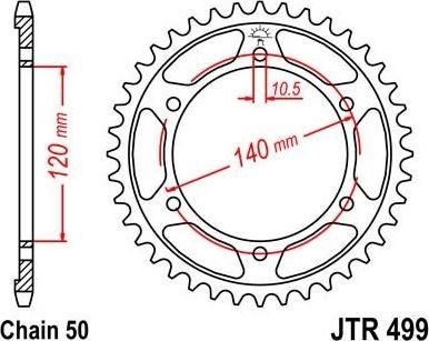 BIKE ALERT Звезда цепного привода (JTR 499 49)