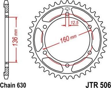 BIKE ALERT Звезда цепного привода (JTR 506 40)