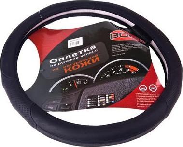 BOLK BK01301BK-L Оплетка на рулевое колесо L 40см натуральная кожа черная BOLK BK01301BK-L Оплетка на рулевое колесо L 40см натуральная кожа черная