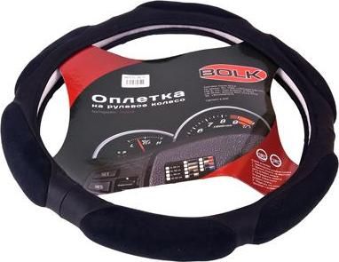 BOLK BK01302BK-M Оплетка на рулевое колесо M 38см спонжевая черная BOLK BK01302BK-M Оплетка на рулевое колесо M 38см спонжевая черная