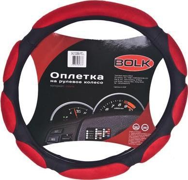 BOLK BK01302BK/RD-M Оплетка на рулевое колесо M 38см спонжевая черно-красная BOLK BK01302BK/RD-M Оплетка на рулевое колесо M 38см спонжевая черно-красная
