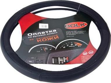 BOLK BK01303BK-M Оплетка на рулевое колесо M 38см натуральная кожа черная BOLK BK01303BK-M Оплетка на рулевое колесо M 38см натуральная кожа черная