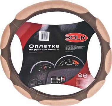 BOLK BK01308BE-L Оплетка на рулевое колесо L 40см спонжевая бежевая BOLK BK01308BE-L Оплетка на рулевое колесо L 40см спонжевая бежевая