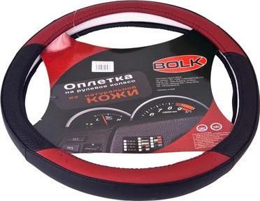 BOLK PREMIUM BK01312RD-L Оплетка на рулевое колесо L 40см натуральная кожа красная коробка BOLK PREMIUM BK01312RD-L Оплетка на рулевое колесо L 40см натуральная кожа красная коробка