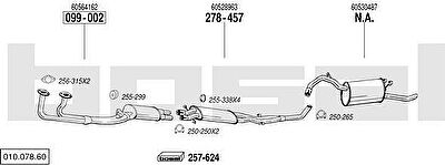 Bosal 010.078.60 система выпуска ог на ALFA ROMEO 75 (162B)