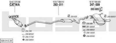 Bosal 020.012.20 система выпуска ог на 3 Touring (E91)