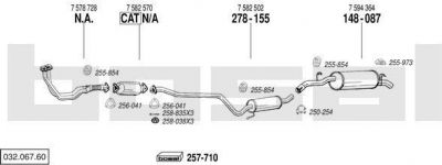 Bosal 032.067.60 система выпуска ог на FIAT REGATA Weekend (138)