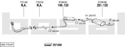 Bosal 032.173.67 система выпуска ог на FIAT FIORINO фургон (146)