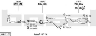 Bosal 034.971.58 система выпуска ог на FORD MONDEO II седан (BFP)